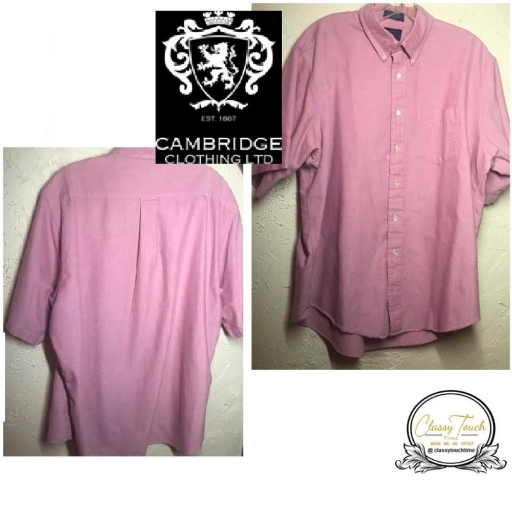 Cambridge Pink Cotton Short Sleeve Shirt Size 171/